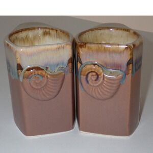 Vintage Rodolfo Padilla Nautilus Ceramic Art Pottery Mugs Set Of 2